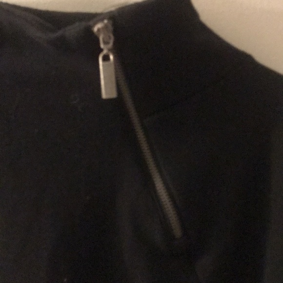 Cable & Gauge sweater size L long sleeves side zipper layer hem black - Picture 4 of 9